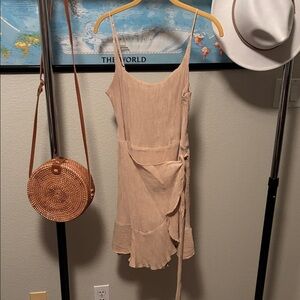 Gianni Bini Asymmetrical Tan Dress